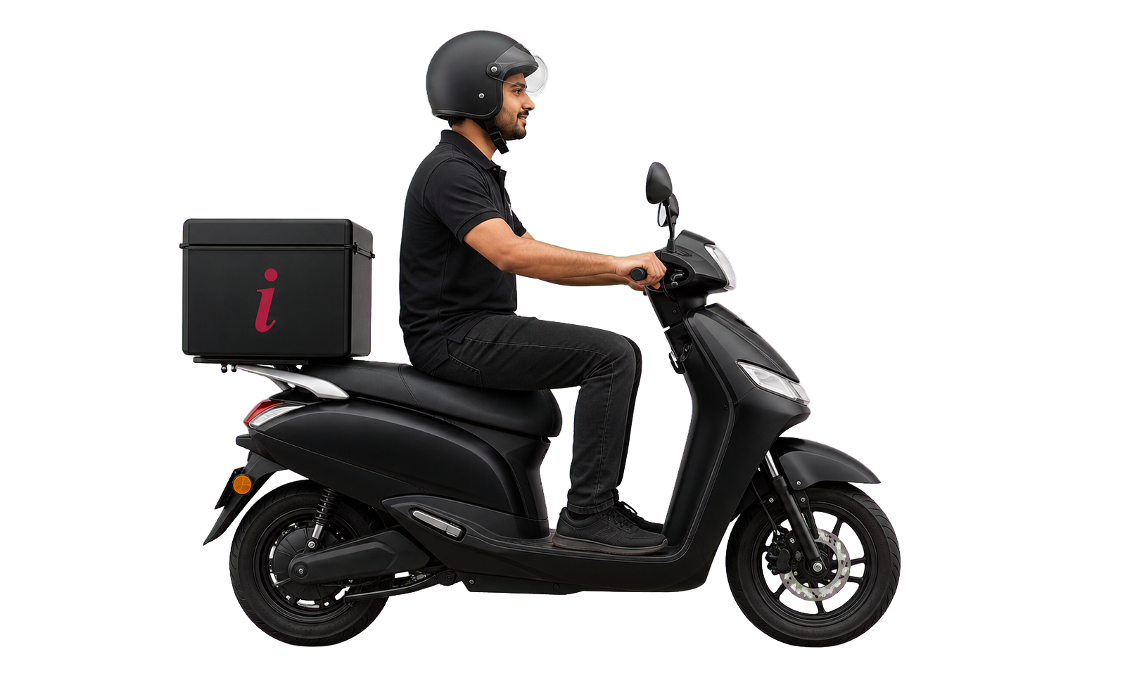 iSolutions4U delivery rider providing doorstep pickup and delivery